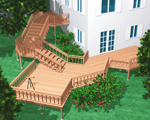 Shot of a fancy deck.
